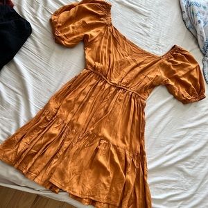 Mustard flowey summer dress..new never worn.